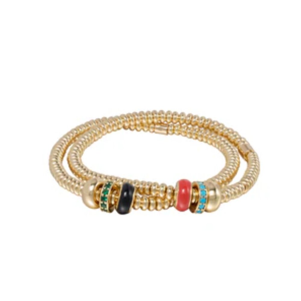 Roxanne Assoulin The Slider Bracelet Duo *Two Red/Blue Pieces* - Picture 2 of 4